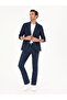 Navy Blue Slim Fit 100% Linen Trousers 50284952-Vr033 - 3