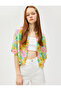 Floral Shirt Viscose Buttoned Short Sleeve