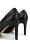 Women's Genuine Leather Black Heeled Shoes - 5