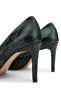 Women's Genuine Leather Green Heeled Shoes - 5