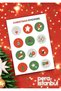 12Pcs 35mm New Year's Gift Card Tags New Year's Gift Package Sticker Set