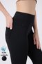 Black High Waist Winter Raised Diver Pocket Recovery Pants Leggings