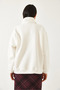 Women's White Zippered Three-Thread Raster Printed Sweatshirt 60351291 - 7
