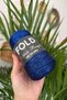 Ribbon Bright Cobalt Blue - Glitter Ribbon Knitting Yarn 100% Premium Glitter Lase - 3