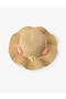 Straw Hat - Flower Applique Detailed - 2