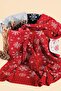 Children's Snow Patterned Knitwear Blanket (85Cmx120Cm) Red Chkids206 - 2
