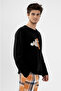 Men's Cotton Long Sleeve Teddy Bear Printed Lower Plaid Pocket Detailed Pajamas Set - 2