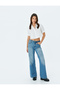 Short Sleeve Balloon Sleeve Cotton Crop Shirt - 2