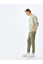 Cotton Blended Elastic Leg Pocket Detailed Waist Lace up Sweatpants - 2