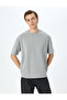 Short Sleeve Label Detailed Cotton Blended Crew Neck Oversize T-Shirt - 3