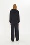 Women's Black Modal Fabric Hooded Tracksuit Set 5030 - 7
