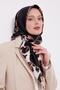 وشاح حريري بنمط حلقة سلسلة سوداء