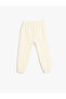 Jogger Sweatpants Cat Printed Lace-Up Waist Cotton Raised - 2