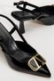 Black Patent Leather a Buckle Detailed Thin Heeled Evening Dress Casual Shoes - 2
