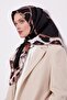وشاح حريري بنمط حلقة سلسلة سوداء - 2