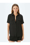 Clamshell Double Pocket Detail Short Sleeve Shirt - 3