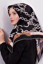 وشاح حريري بنمط سلسلة سوداء - 2