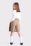 Flowers of My Mini School Girls Shorts Skirt with Elastic Waist - Camel - 5