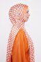 Orange Ellipse Pattern Angel Shawl - 3