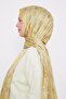 Oil Green Square Chain Pattern Angel Shawl - 3