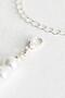 Black Rose Detailed Glass Pearl Necklace - 4