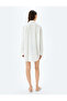 Long Sleeve Linen Blended Shirt Beach Dress - 4