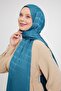 Water Green Geometric Pattern Jacquard Janjan Shawl - 3