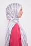 Cream Square Chain Pattern Angel Shawl - 3