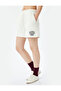 Embroidery Detailed Lace up Waist Shorts with Pockets - 3
