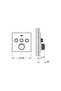 Smartcontrol 3 مخرج ترموستاتي مدمج - بطارية جرافيت صلبة مصقولة - 29126al0 - 2
