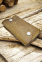 Cy Luna Camel Genuine Leather Men Women Small Clutch Bag Including Name Writing Handmade Unisex Wallet - 4