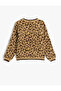 Long Sleeve Crew Neck Leopard Print Knitwear Sweater - 2