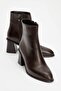 Alba Brown Skin Women's Thick Heeled Boots