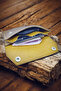 Cy Luna Camel Genuine Leather Men Women Small Clutch Bag Including Name Writing Handmade Unisex Wallet - 5