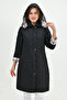 Transitional Quilted Women's Coats Plus Size Long Hooded Plaid Pieces - Slim Fit - 7