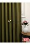 Green Linen Background Curtain 1E3 Draped Pleated Background Curtain - 4