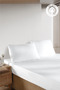 100% Cotton White Double Ranforce Fabric Fitted Sheet Pillowcases Set /160X200/180X200/ - 2