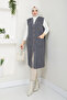 Women's Pocketed Button Closure Knitwear Vest - 5
