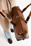 Unisex Tan Large Size Bag with Hand Shoulder Strap - 4