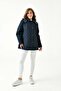 Quilted Women's Plus Size Coat Hooded Inside D Patterned Zipper and Snap Fasteners - 3