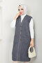Women's Pocketed Button Closure Knitwear Vest - 2