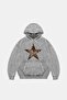 Leopard Starz Printed Oversize Unisex Premium Washed White Hoodie