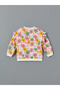 Lcw Baby Ecru Crew Neck Floral Baby Girl Sweatshirt and Sweatpants Set of 2 - 3