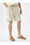 Linen Blended Shorts Summer Bermuda Chino with Pocket Detail - 3