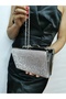 Soave Collection Women's Evening Dress Stone Silver Shiny Chain Wedding Night Party Bag - 4