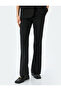 Slim Fit Pocketed Extra Long Spanish Leg Fabric Trousers - 3