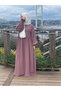 Women's Hijab Robe Ferace Medina Silk Dusty Rose - 2