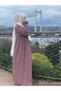 Women's Hijab Robe Ferace Medina Silk Dusty Rose - 4