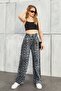 Women's High Leopard Waist Velcro Waist Palazzo Pants - 2