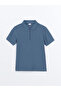 Lcw Kids Polo Neck Textured Boys T-Shirt